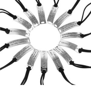 Inspirational Leather Bracelets Adjustable Motivational Quotes Bangle Bracelets​